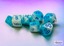 Polyhedral 7-Dice Set CHX26465 - Gemini Pearl Turquoise-White/Blue Luminary